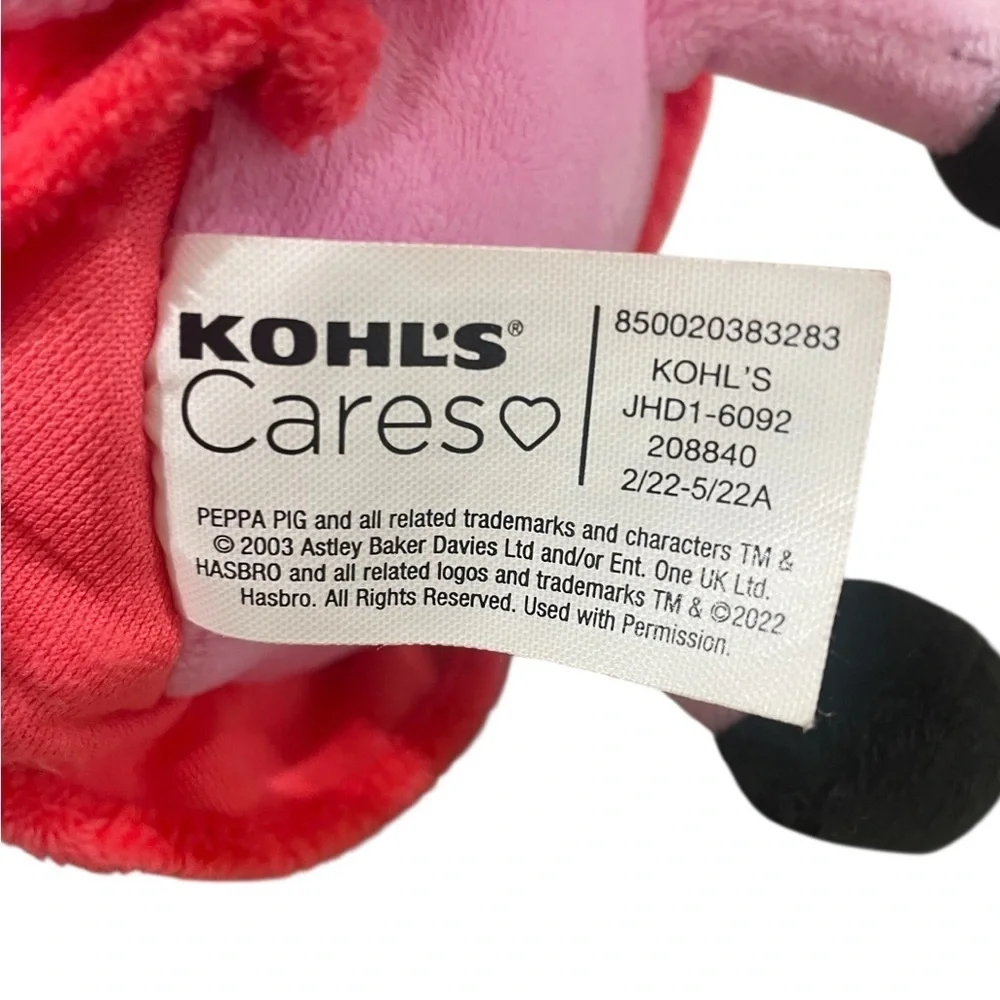 Kohl's Peppa Pig Plush - Pink and Red